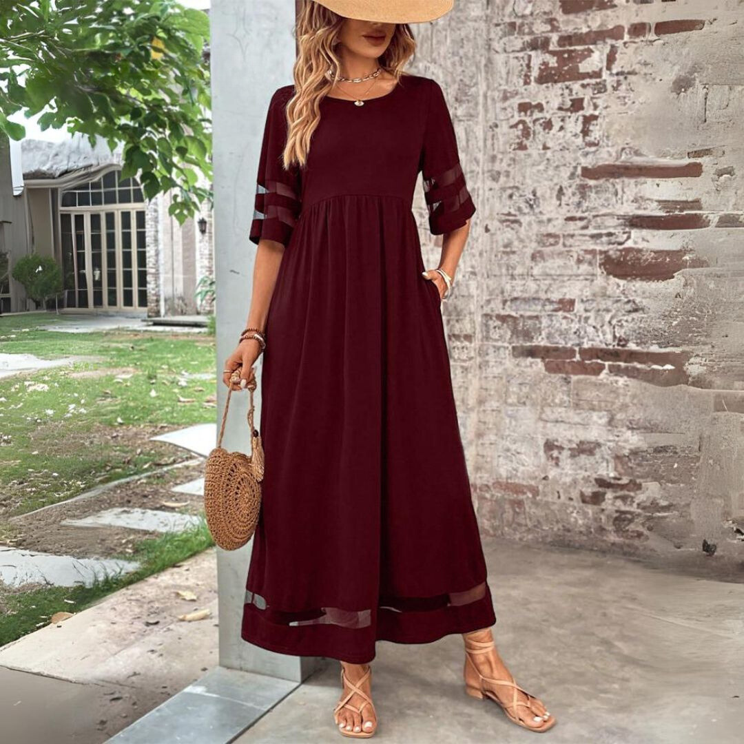 Mercedes | Vestido midi de cintura imperio