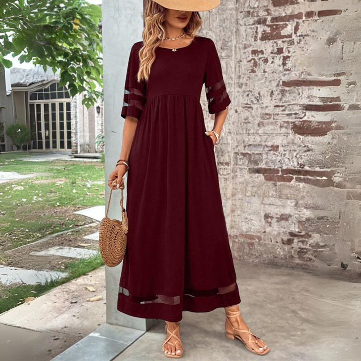 Mercedes | Vestido midi de cintura imperio