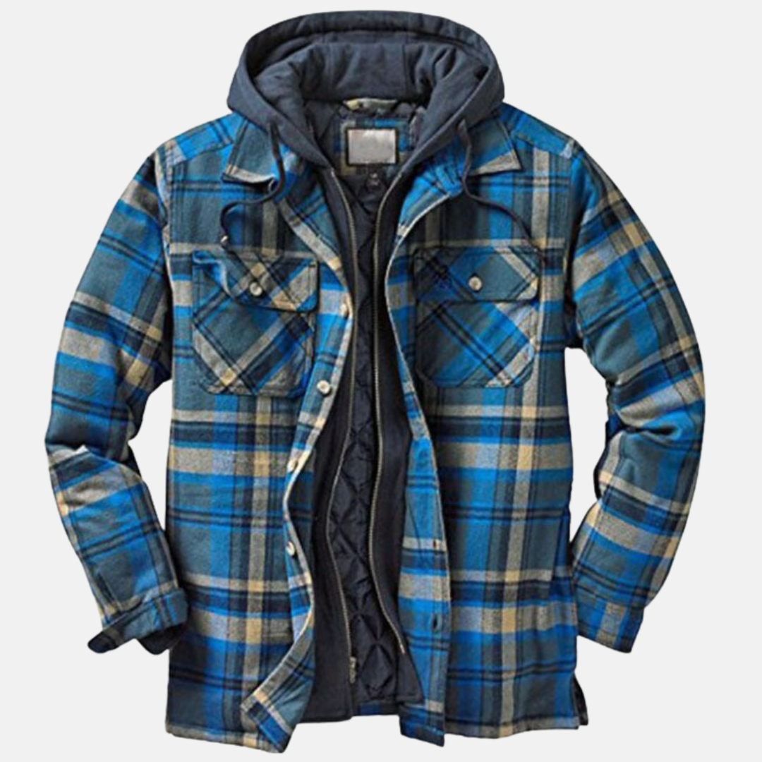Heraldo | Chaqueta cuadrillé con capucha