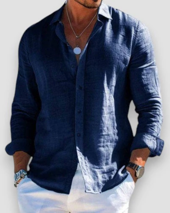 Darío | Camisa manga larga de tela liviana