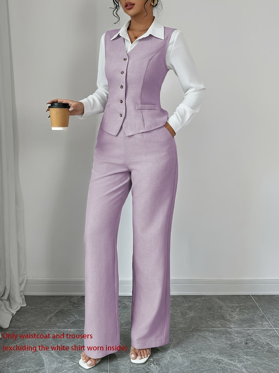 Carmela | Conjunto de chaleco y pantalón de pierna ancha