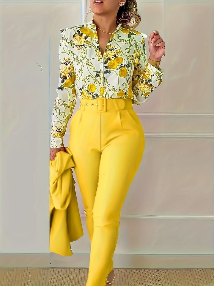 María Marta | Conjunto elegante de dos piezas con estampado floral