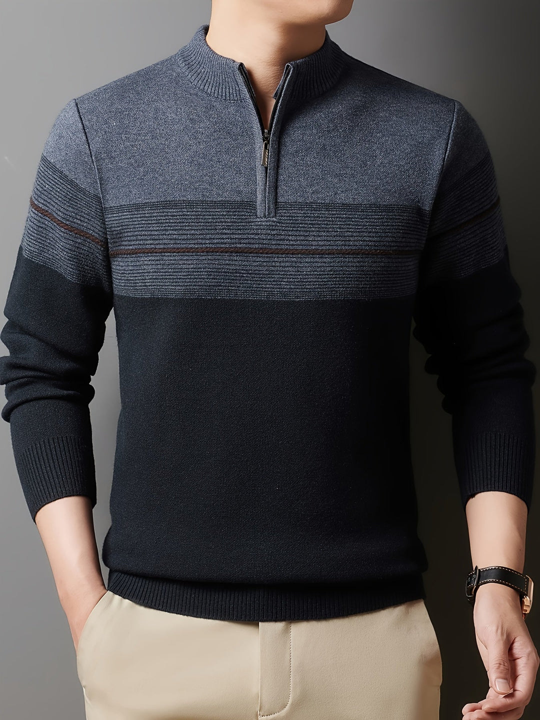 Dylan | Sweater con cuello alto y media cremallera