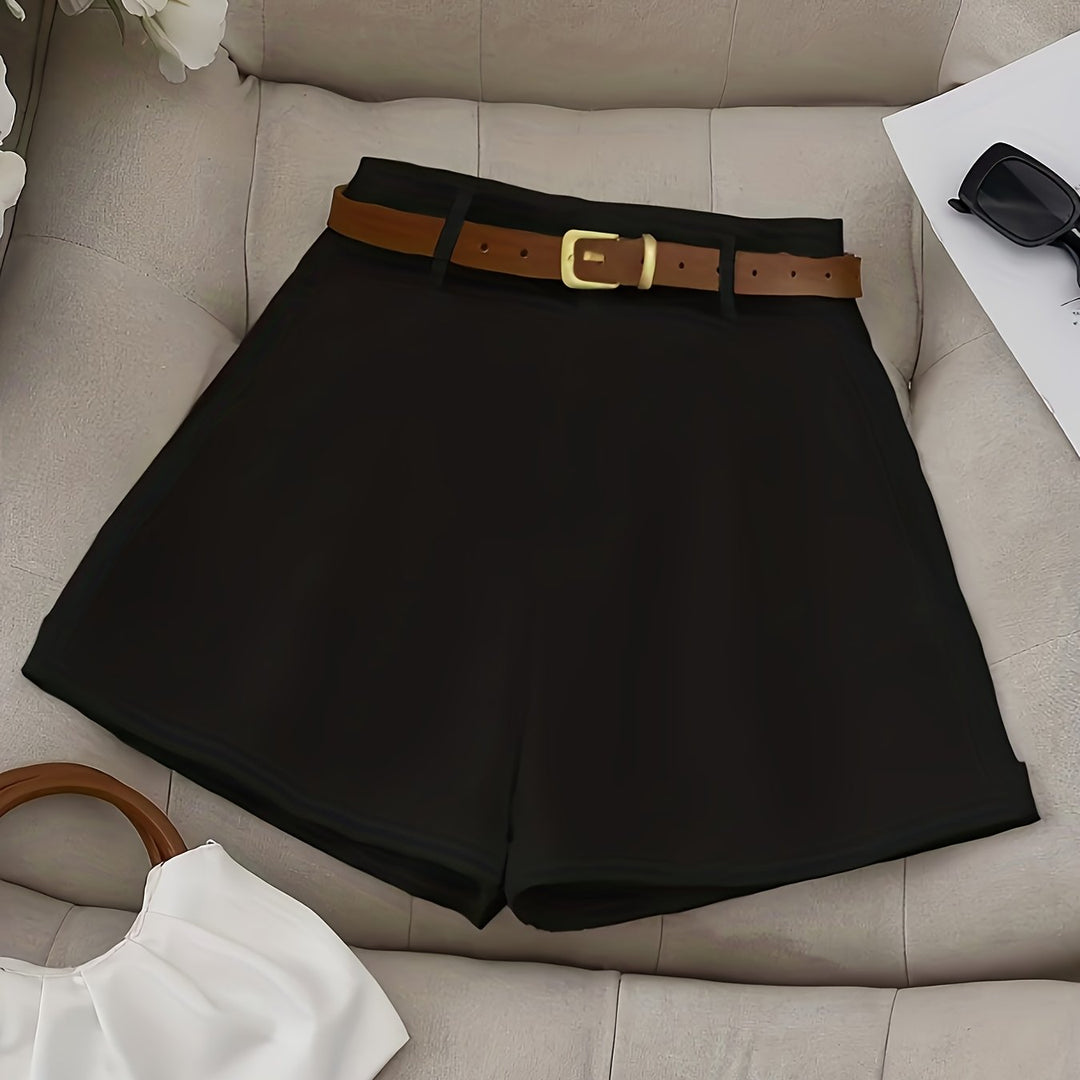 Maribel | Shorts de tiro alto con cinturón