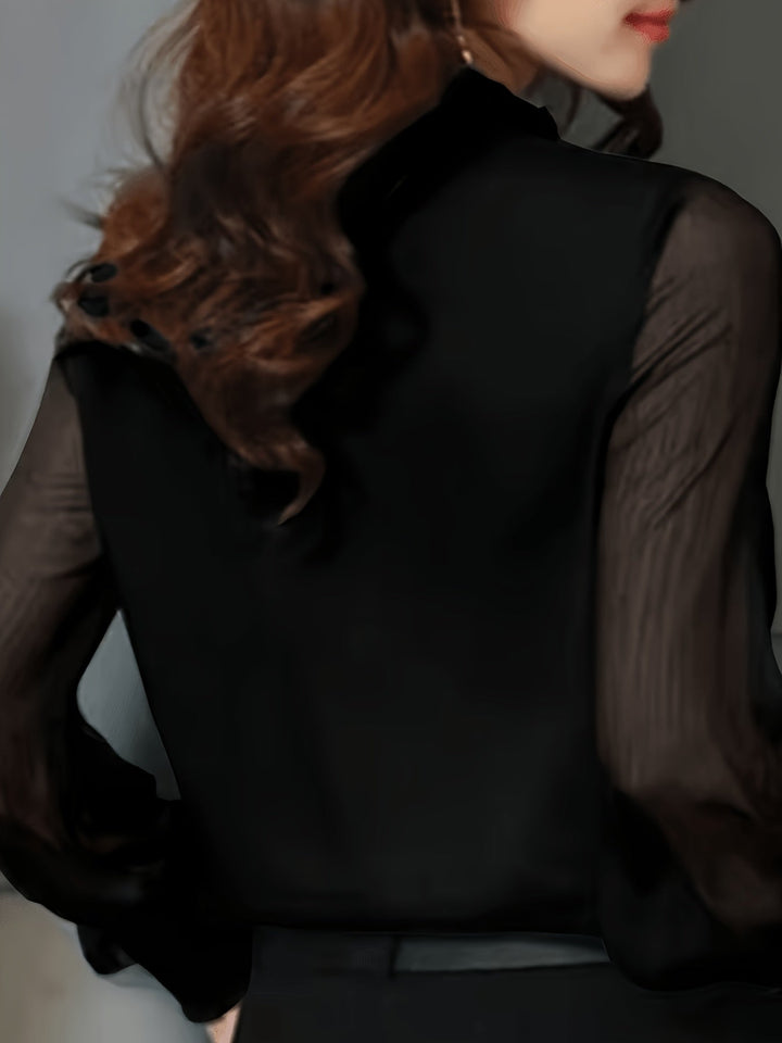 Ariela | Blusa manga larga con cuello alto