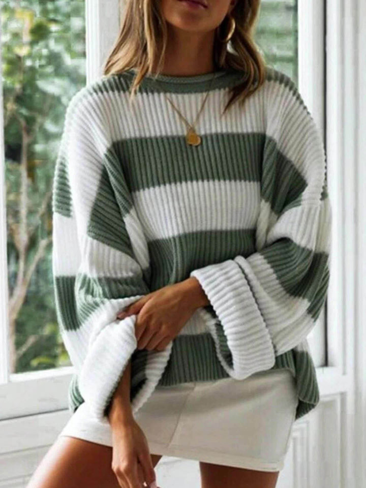 María Graciela | Sweater tejido a rayas holgado