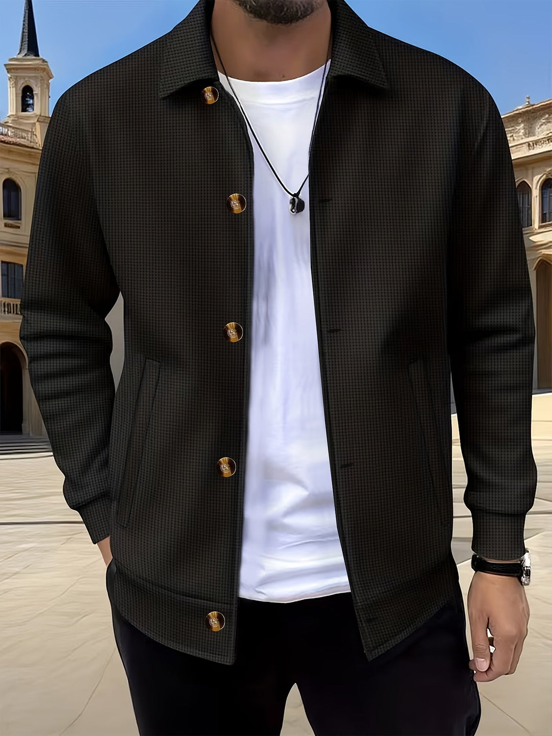 Luis | Chaqueta con botones y textura