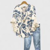 Aitana | Blusa floral con mangas de vuelos