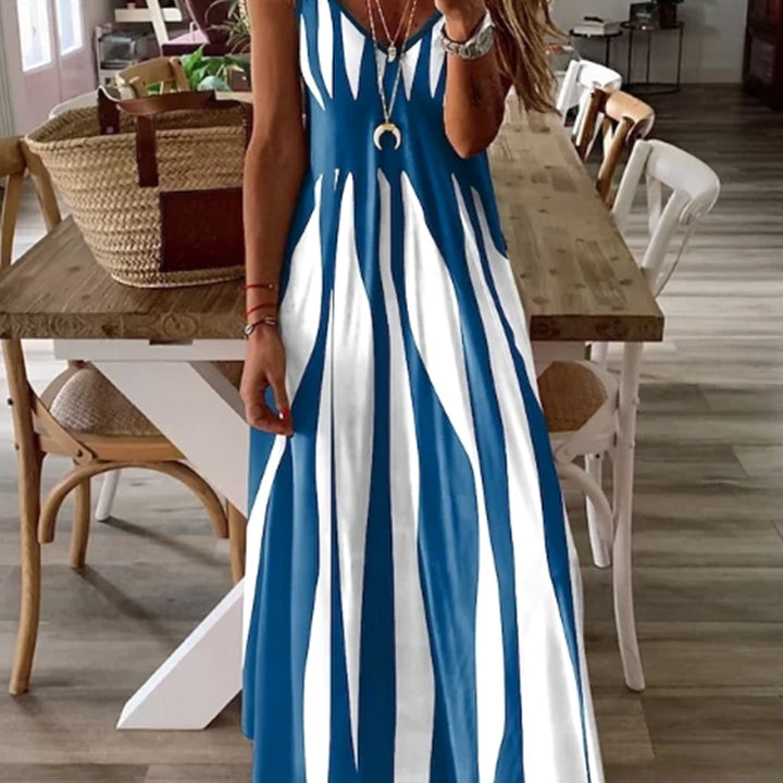 Constanza Belén | Vestido largo fluido con escote en V