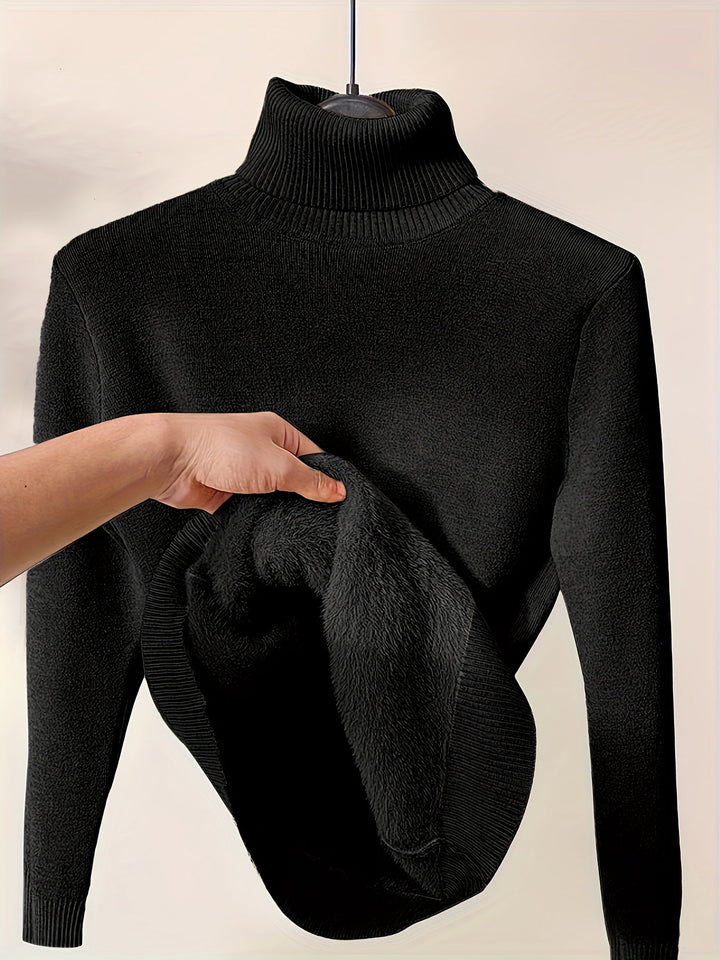 Linda | Sweater cuello alto con forro afelpado