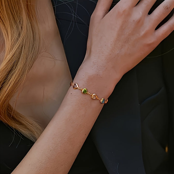 Imelda | Pulsera de corazones multicolor