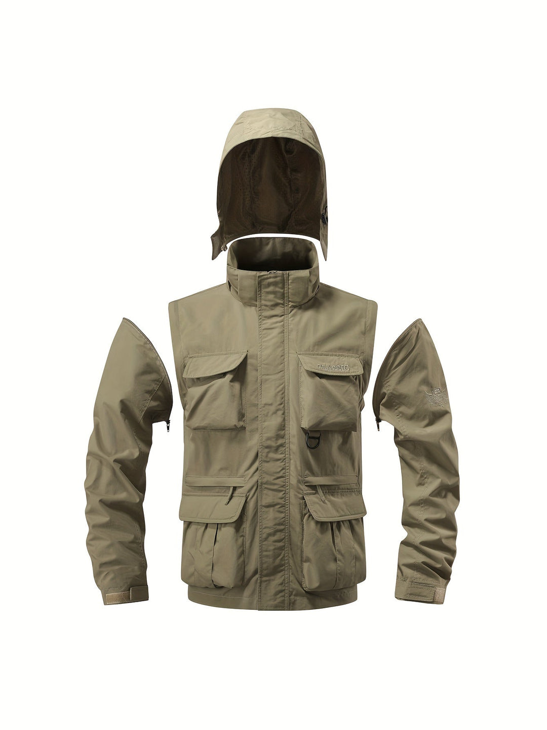 Norberto | Chaqueta multibolsillos con capucha desmontable