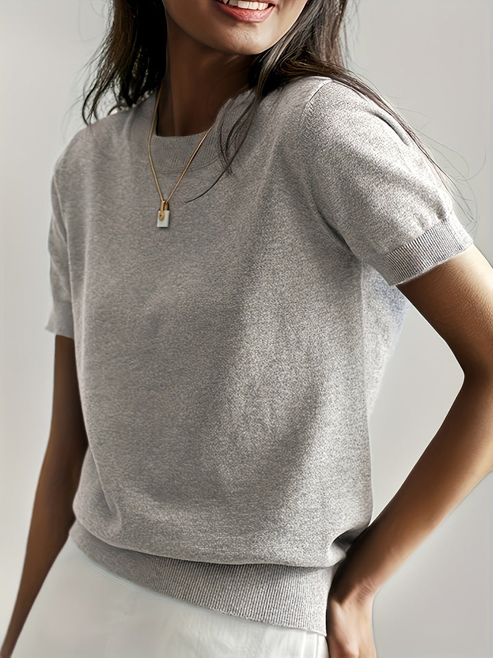 Lucila | Sweater de punto fino manga corta