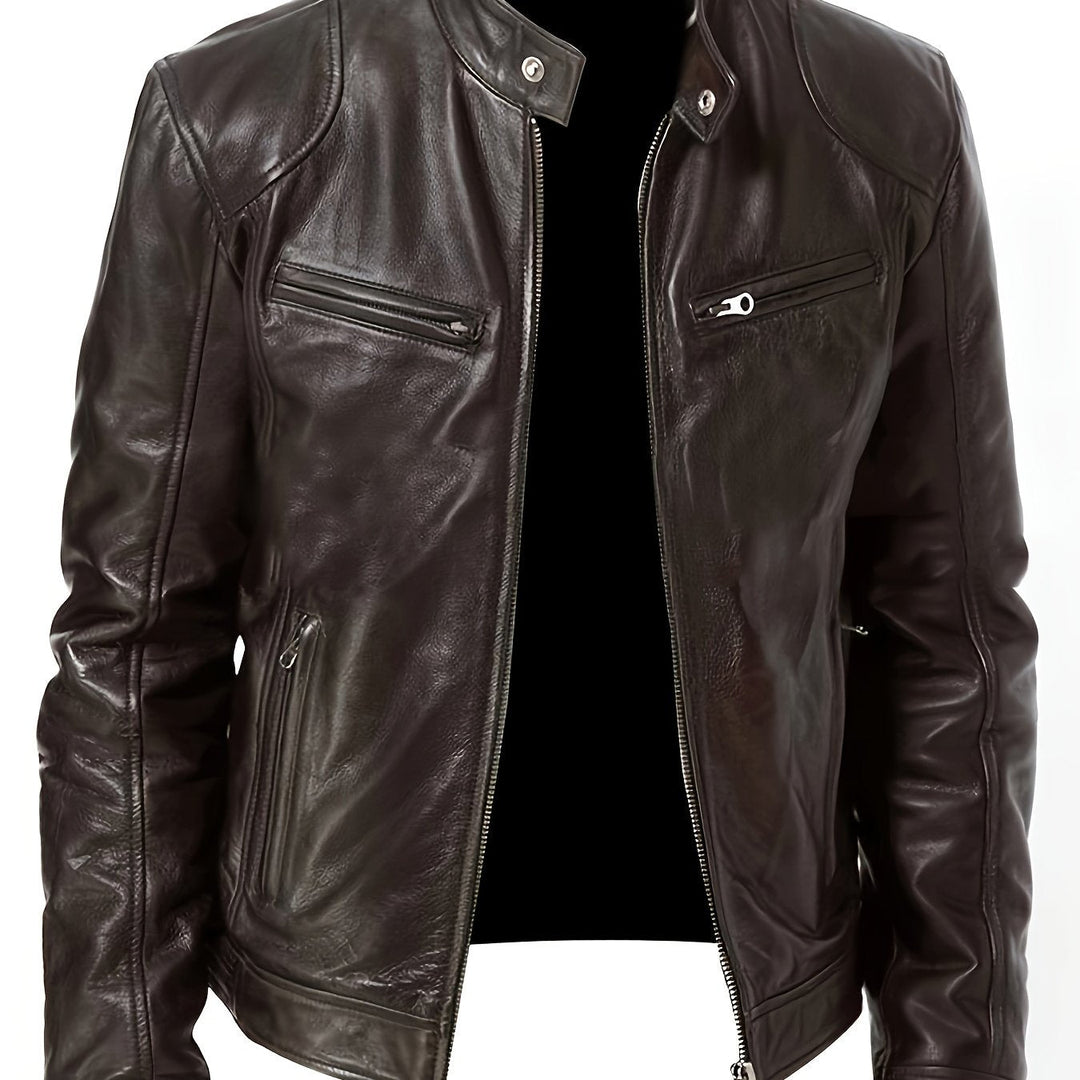 Héctor | Chaqueta moto cuello alto