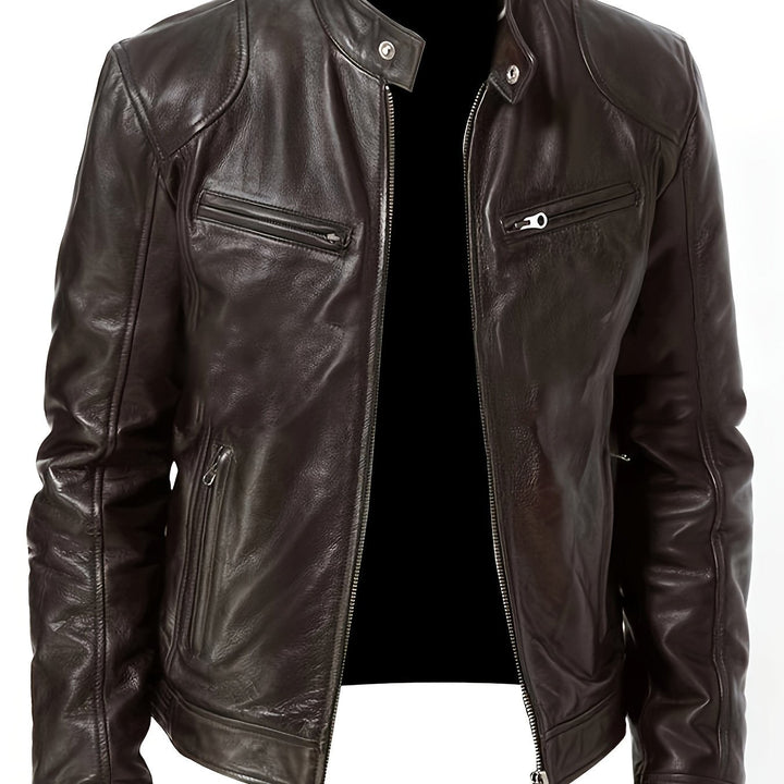 Héctor | Chaqueta moto cuello alto