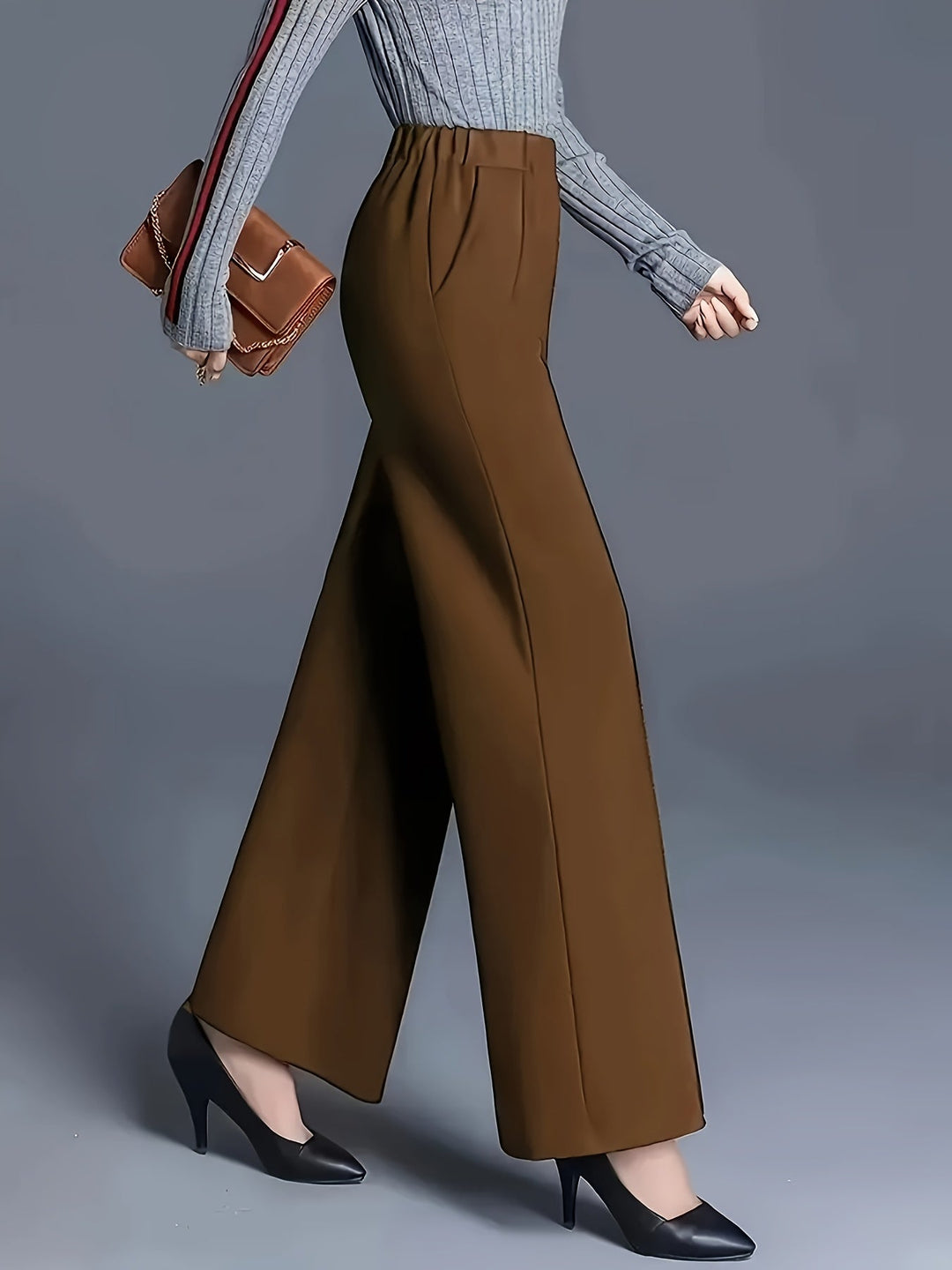 Saray | Pantalones de tiro alto y pierna ancha