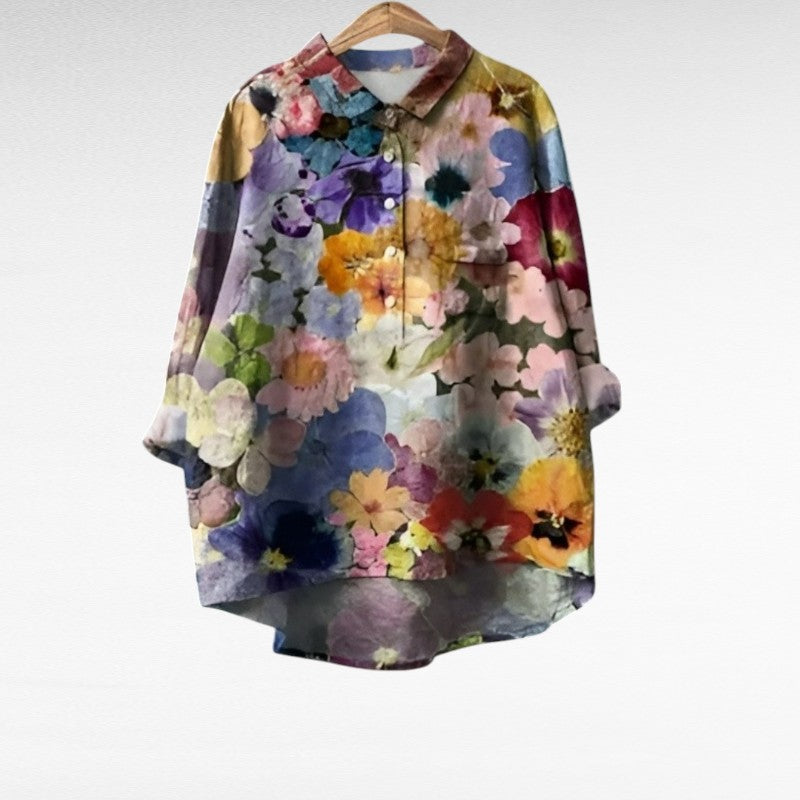 María Teresa | Blusa floral acuarela