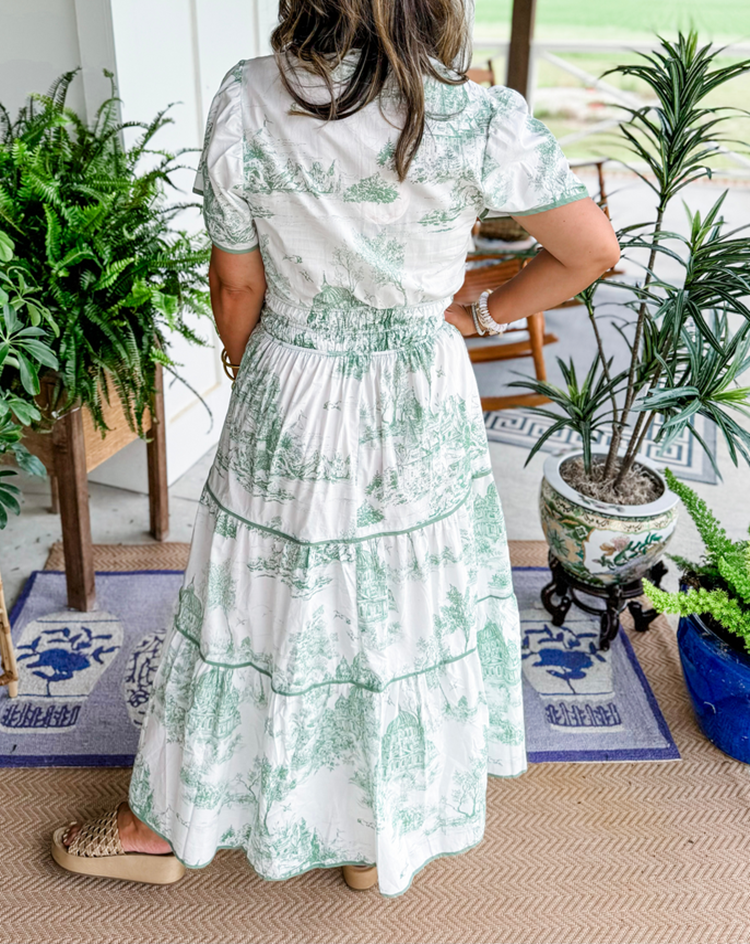 Carla Andrea | Vestido largo estampado toile