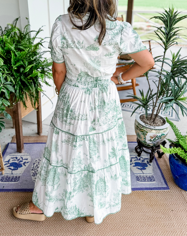Carla Andrea | Vestido largo estampado toile