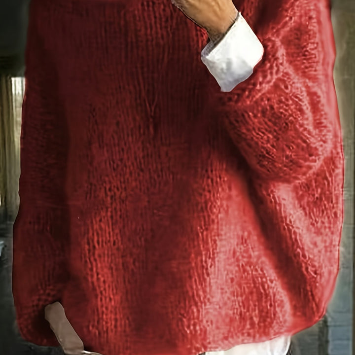 Escarlet | Sweater cuello redondo holgado
