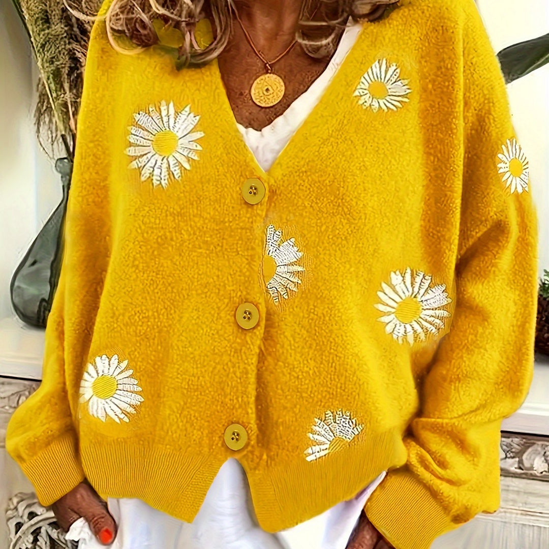 Zunilda | Cardigan bordado de margaritas