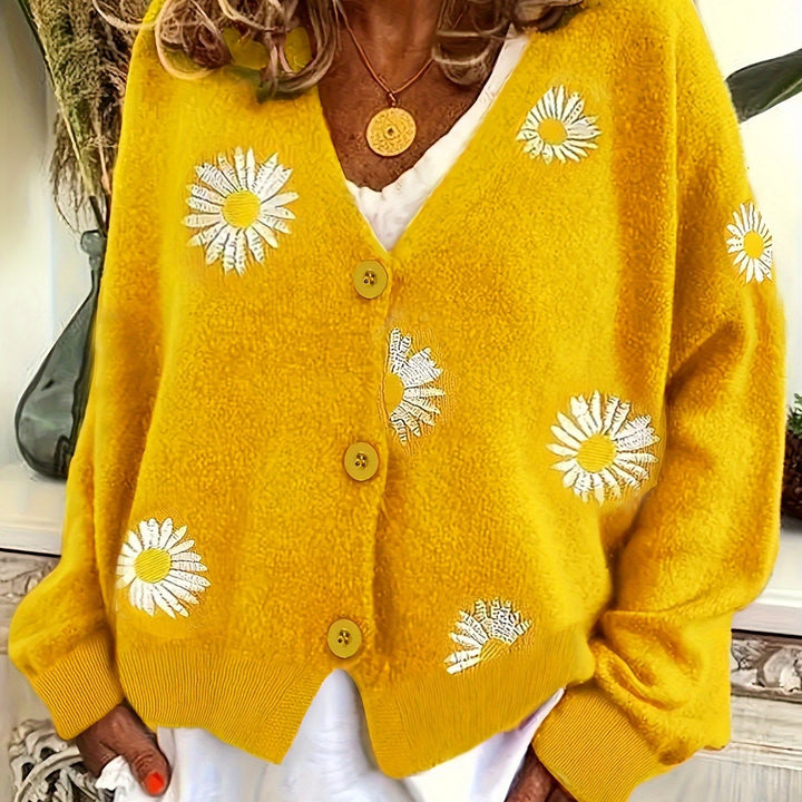 Zunilda | Cardigan bordado de margaritas