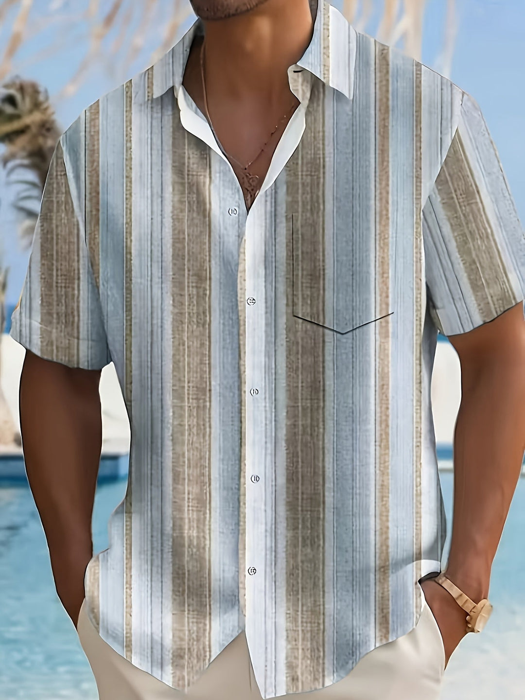Mateo | Camisa de rayas manga corta