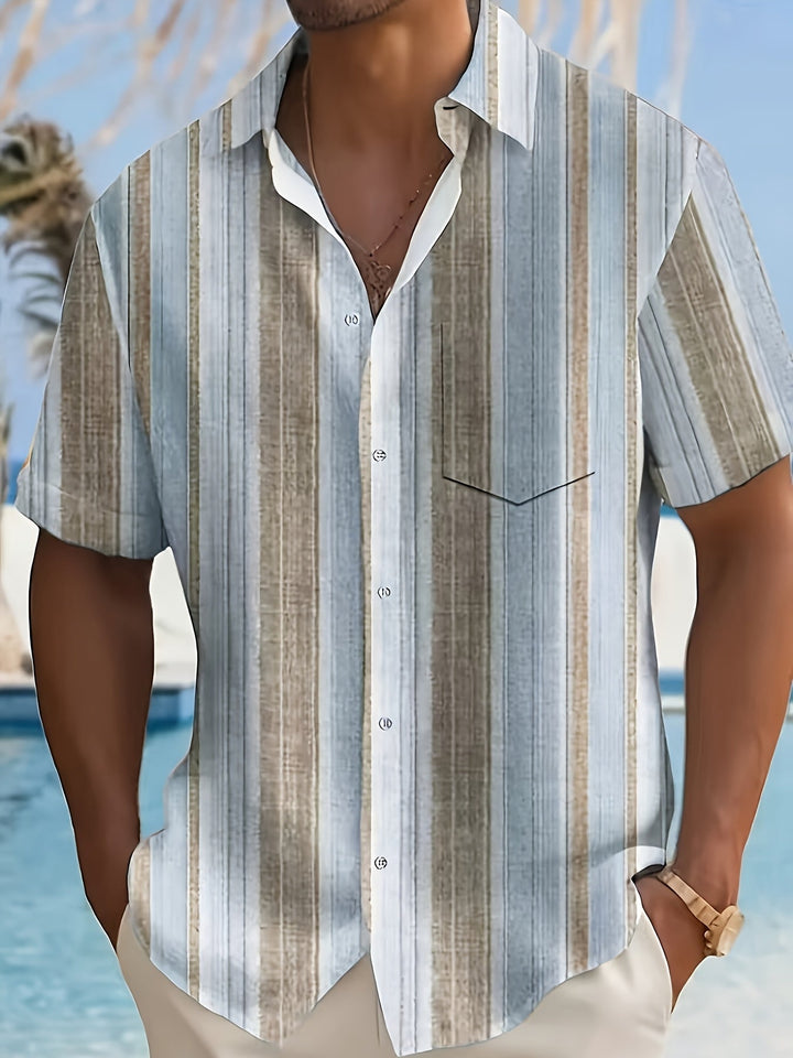 Mateo | Camisa de rayas manga corta