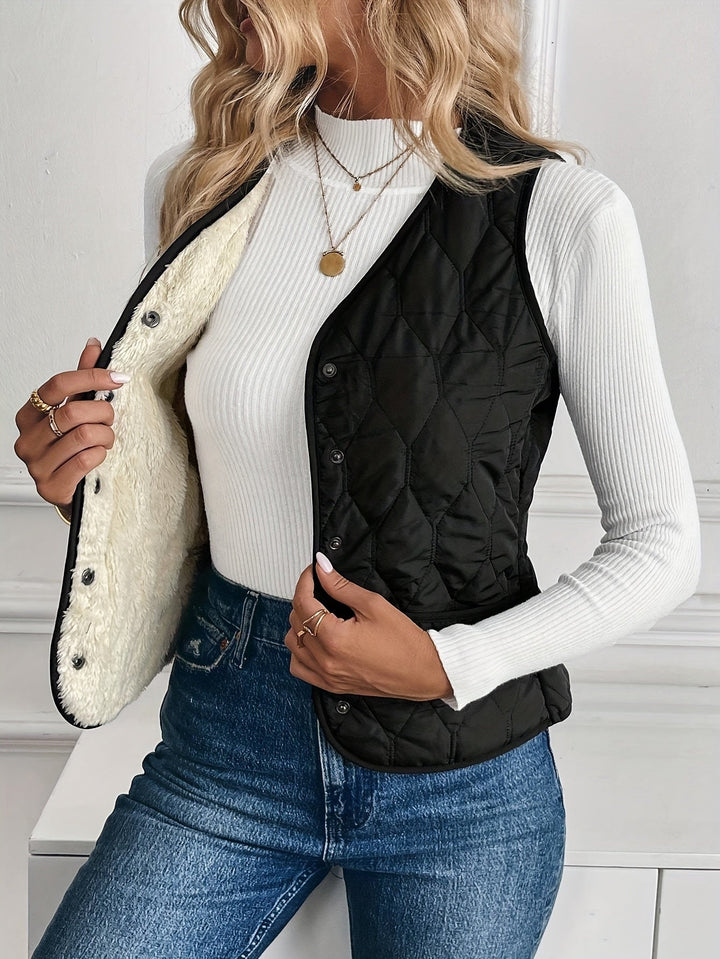 Odette | Chaleco acolchado reversible