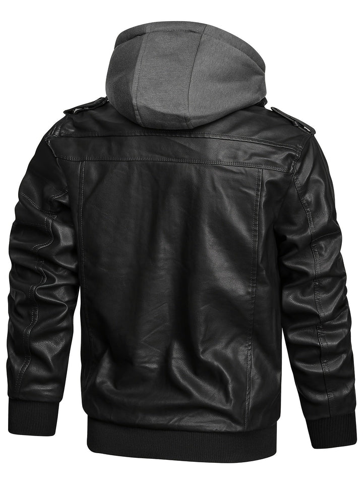 Anselmo | Chaqueta biker con capucha desmontable