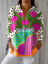 Dalia | Blusa estampado artístico multicolor