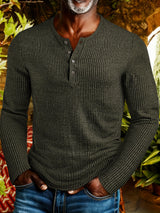 Fabián | Polera henley acanalada