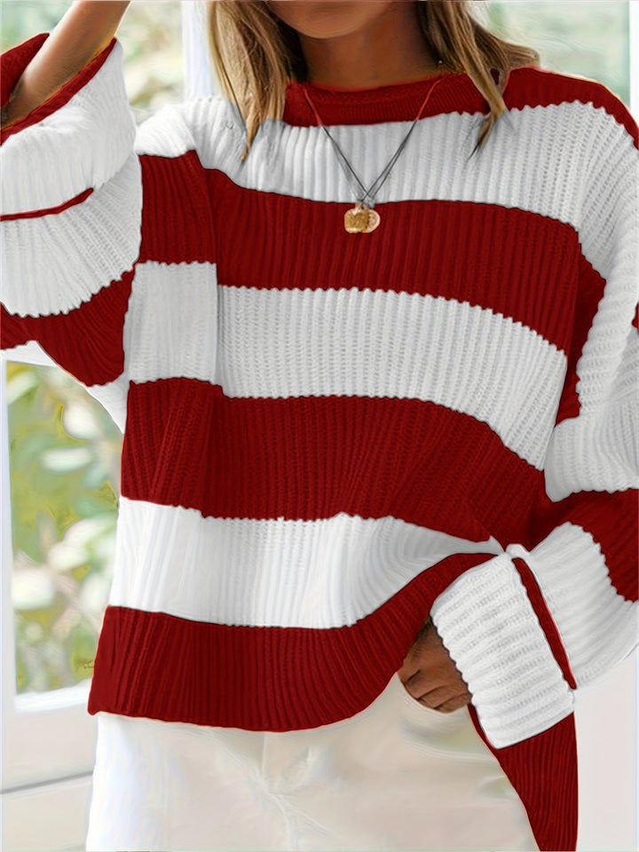 María Graciela | Sweater tejido a rayas holgado