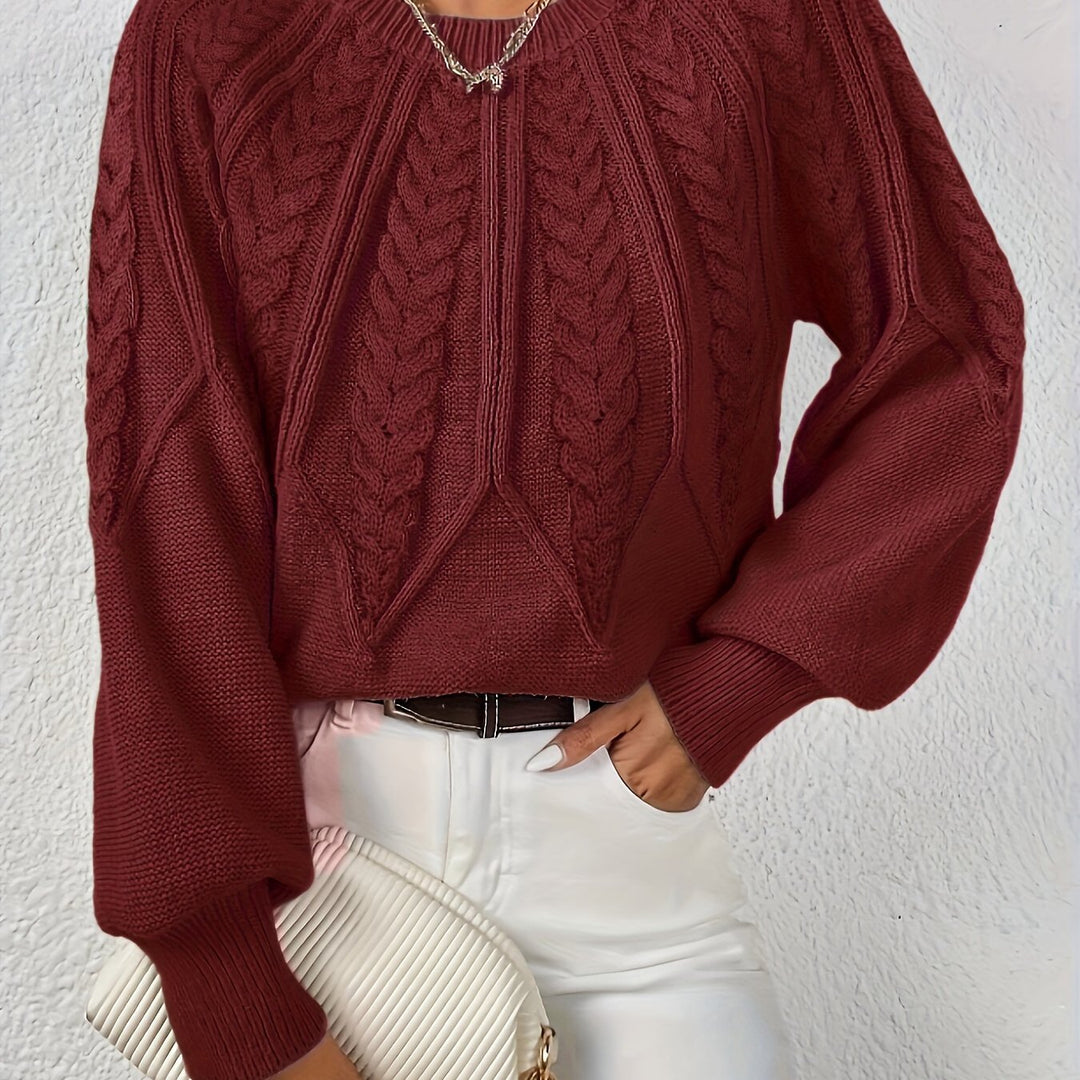 Sarita | Sweater de punto trenzado holgado