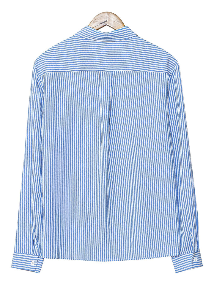 Kurt | Camisa de rayas con textura manga larga