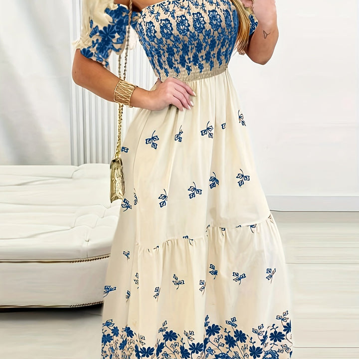 Lucy | Vestido largo floral off the shoulder