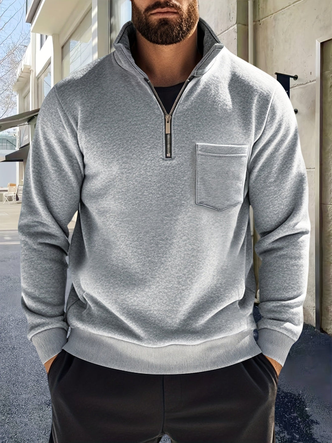 Genaro | Sweater medio cierre