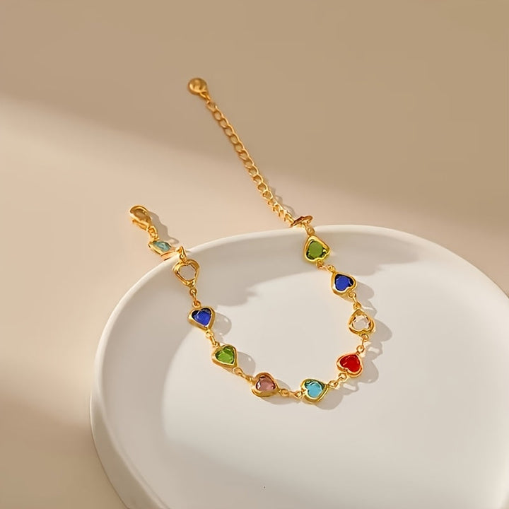 Imelda | Pulsera de corazones multicolor
