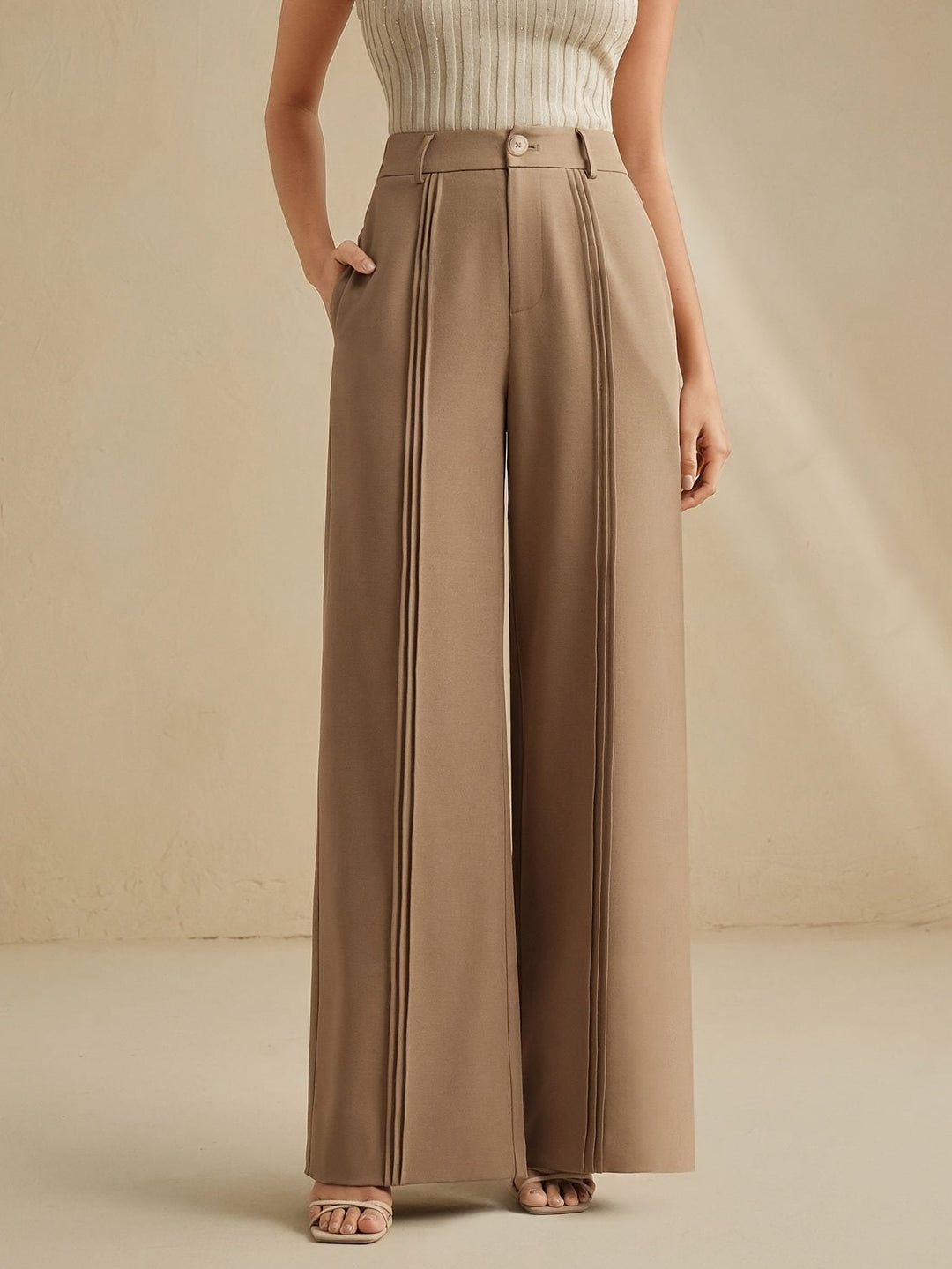Amaranta | Pantalones anchos con pinzas