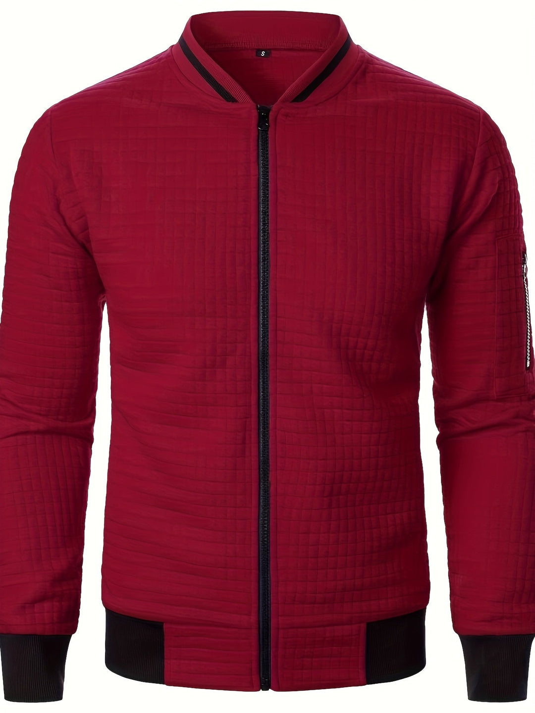 Anthony | Chaqueta bomber con textura y cierre completo