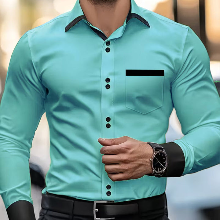 Pelayo | Camisa slim fit con detalles en contraste
