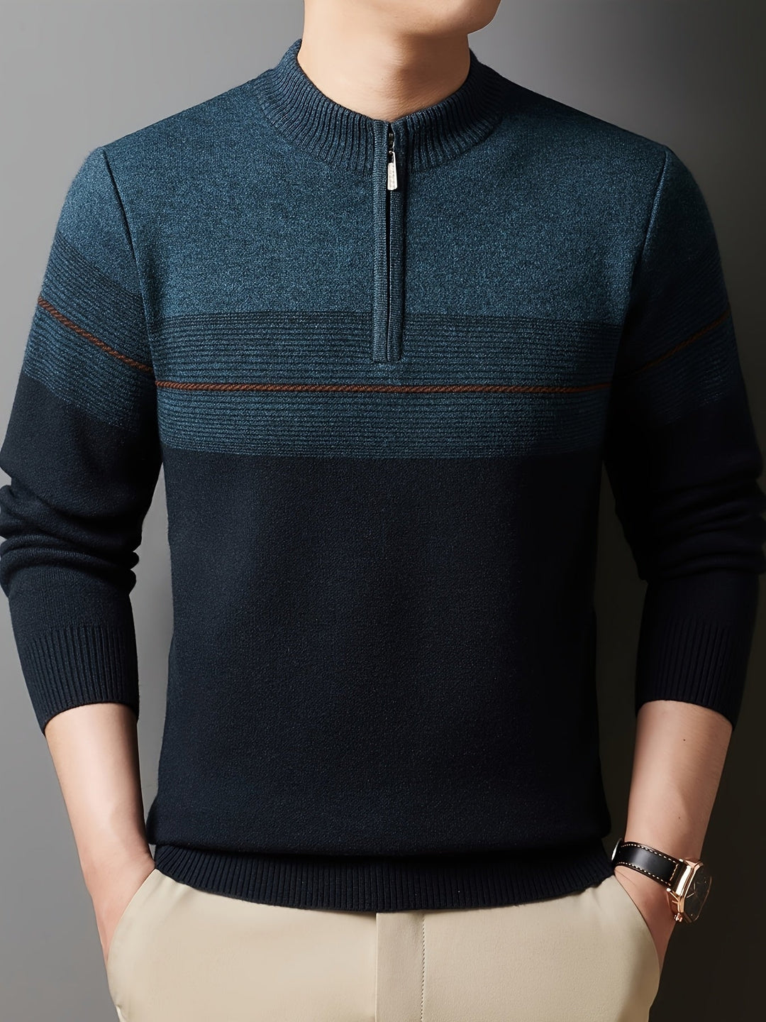 Dylan | Sweater con cuello alto y media cremallera