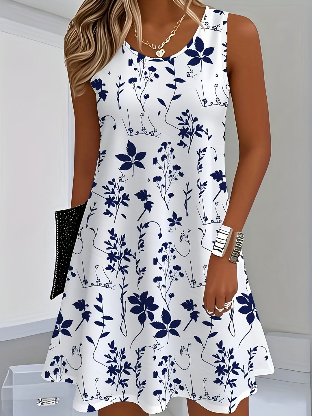 Yuri | Vestido sin mangas con estampado floral