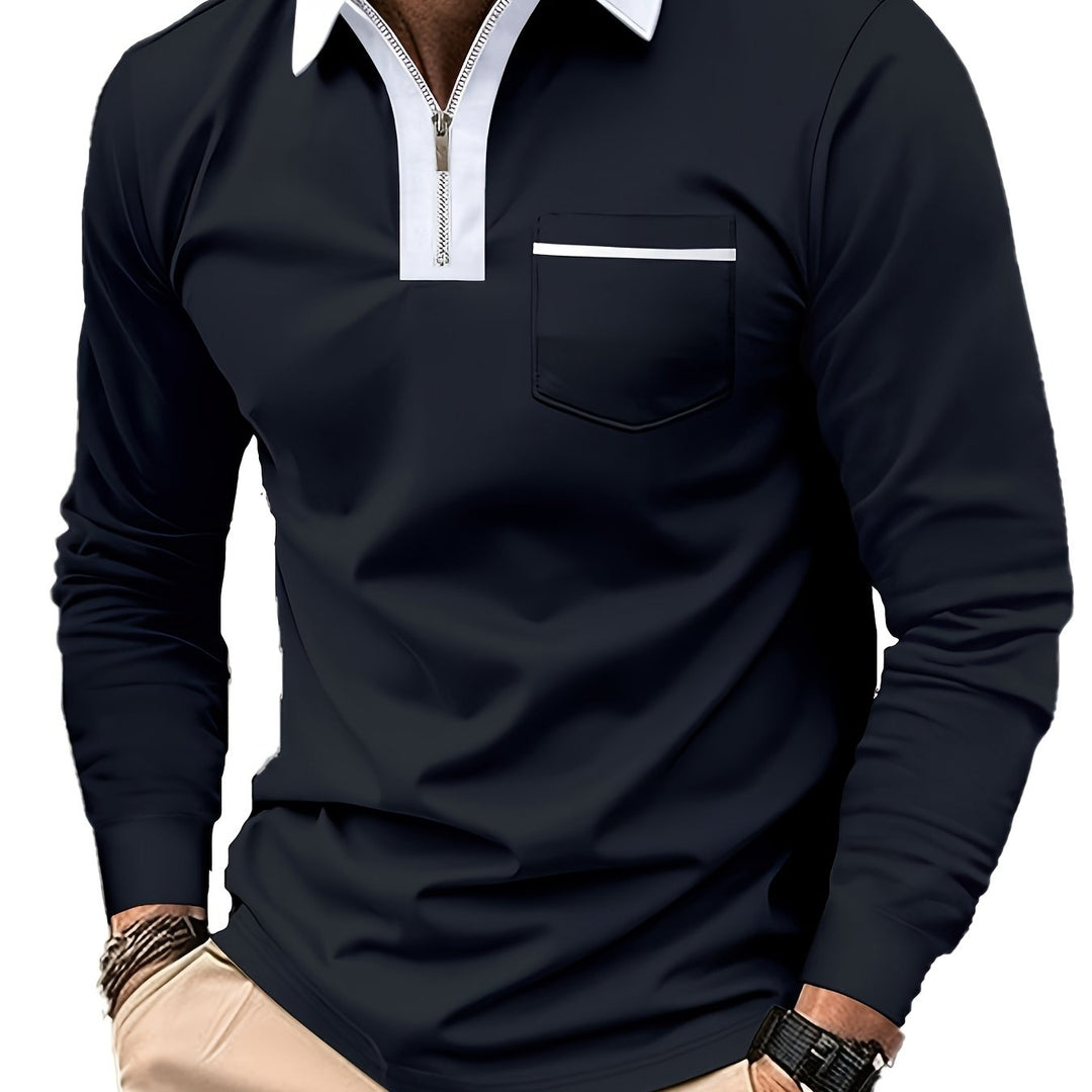 Ernesto | Polera polo con cuello en contraste y cierre