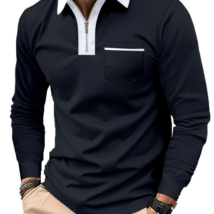 Ernesto | Polera polo con cuello en contraste y cierre