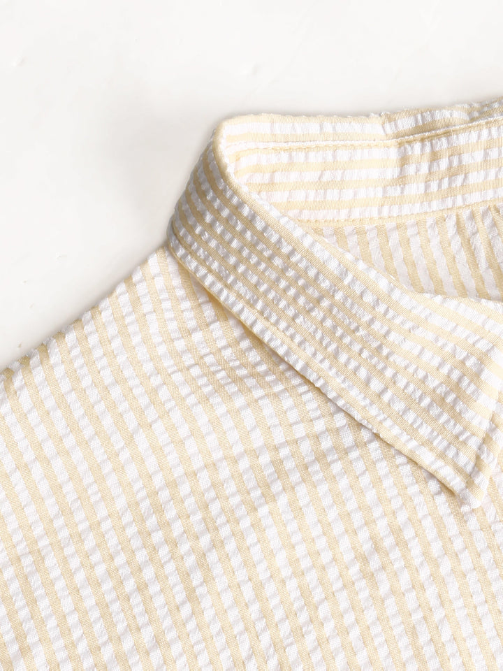 Kurt | Camisa de rayas con textura manga larga