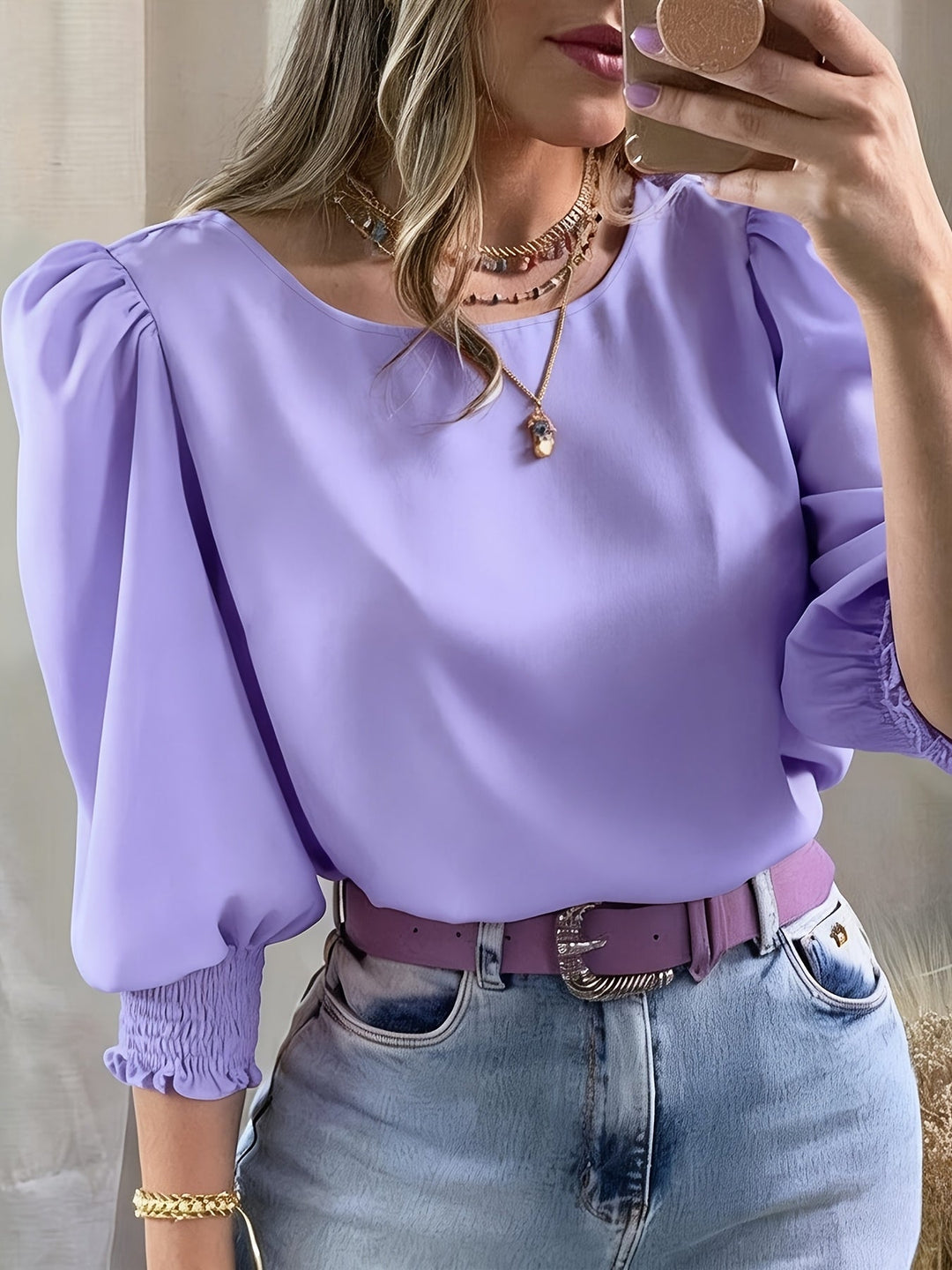 Cataleya | Blusa de mangas abullonadas