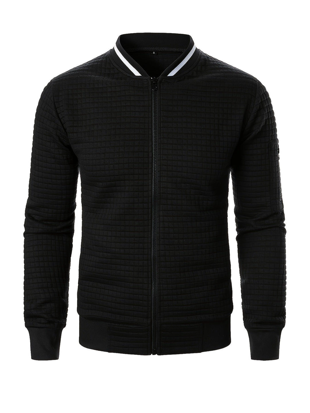 Anthony | Chaqueta bomber con textura y cierre completo