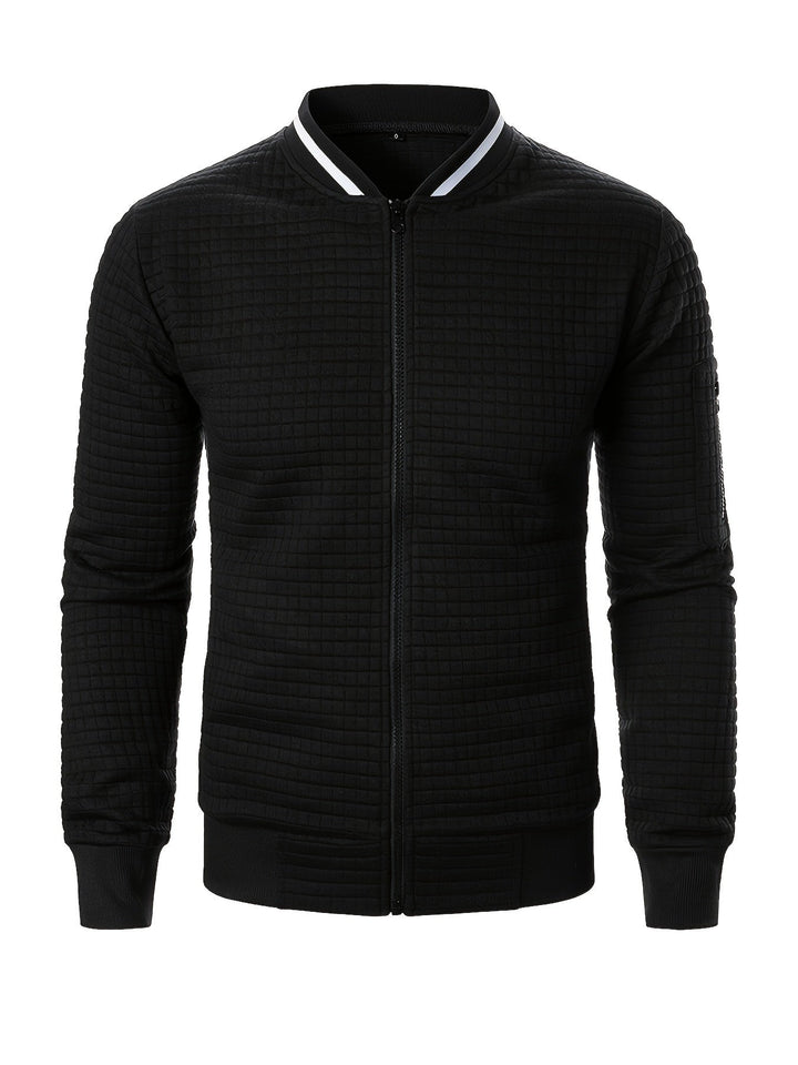 Anthony | Chaqueta bomber con textura y cierre completo