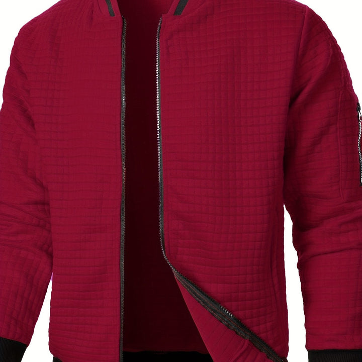 Anthony | Chaqueta bomber con textura y cierre completo